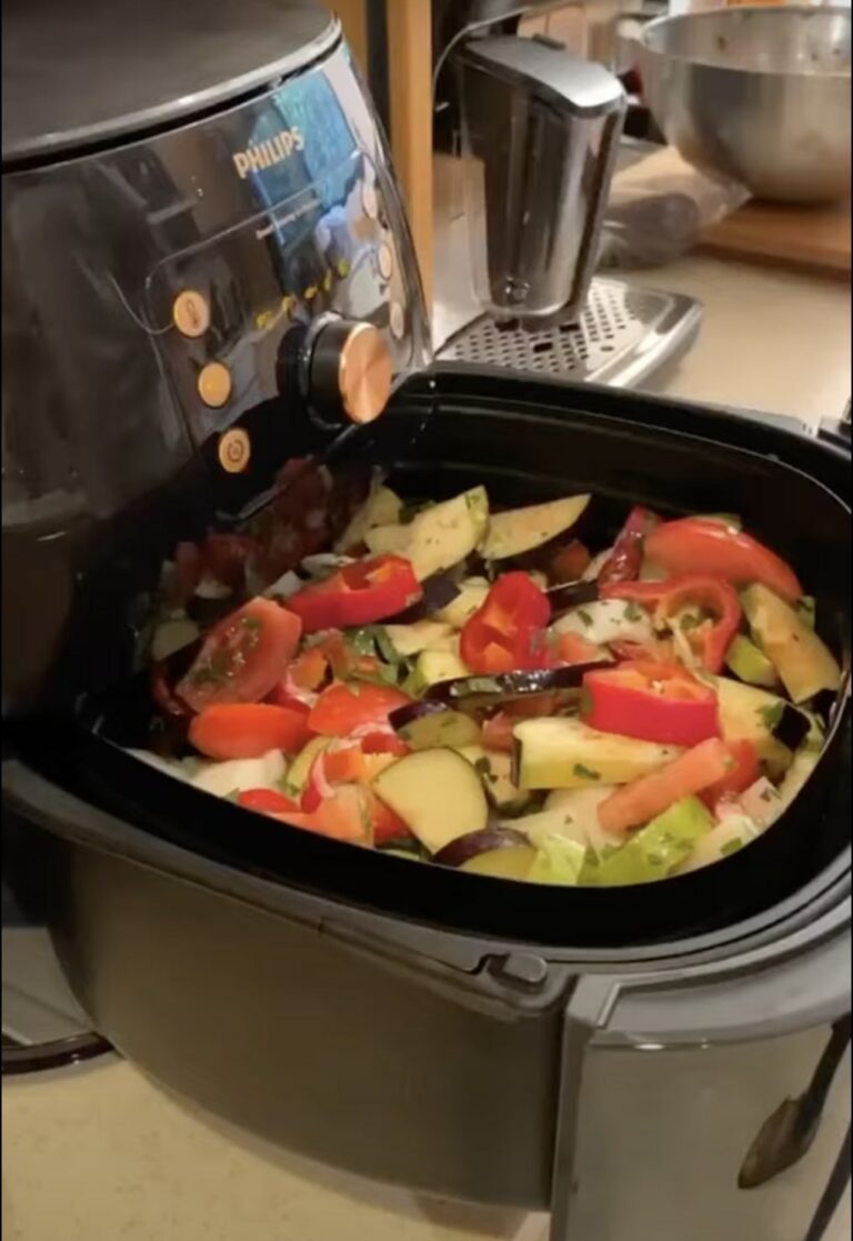mixed fried vegetables Philips Airfryer Smart Sensing XXL
