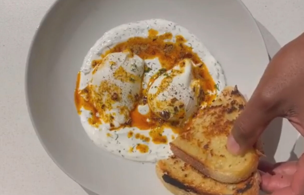 Turkish-Style Poached Eggs with Yogurt